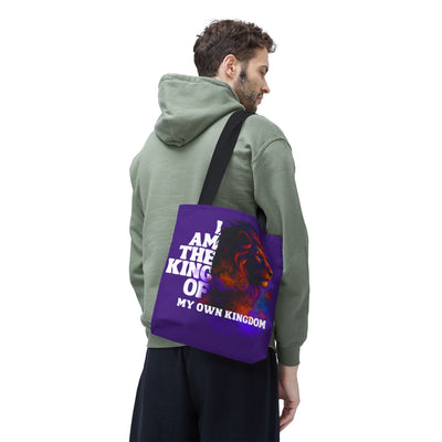 Regal Lion Tote Bag - I Am the King of My Own Kingdom, Canvas Bag,
