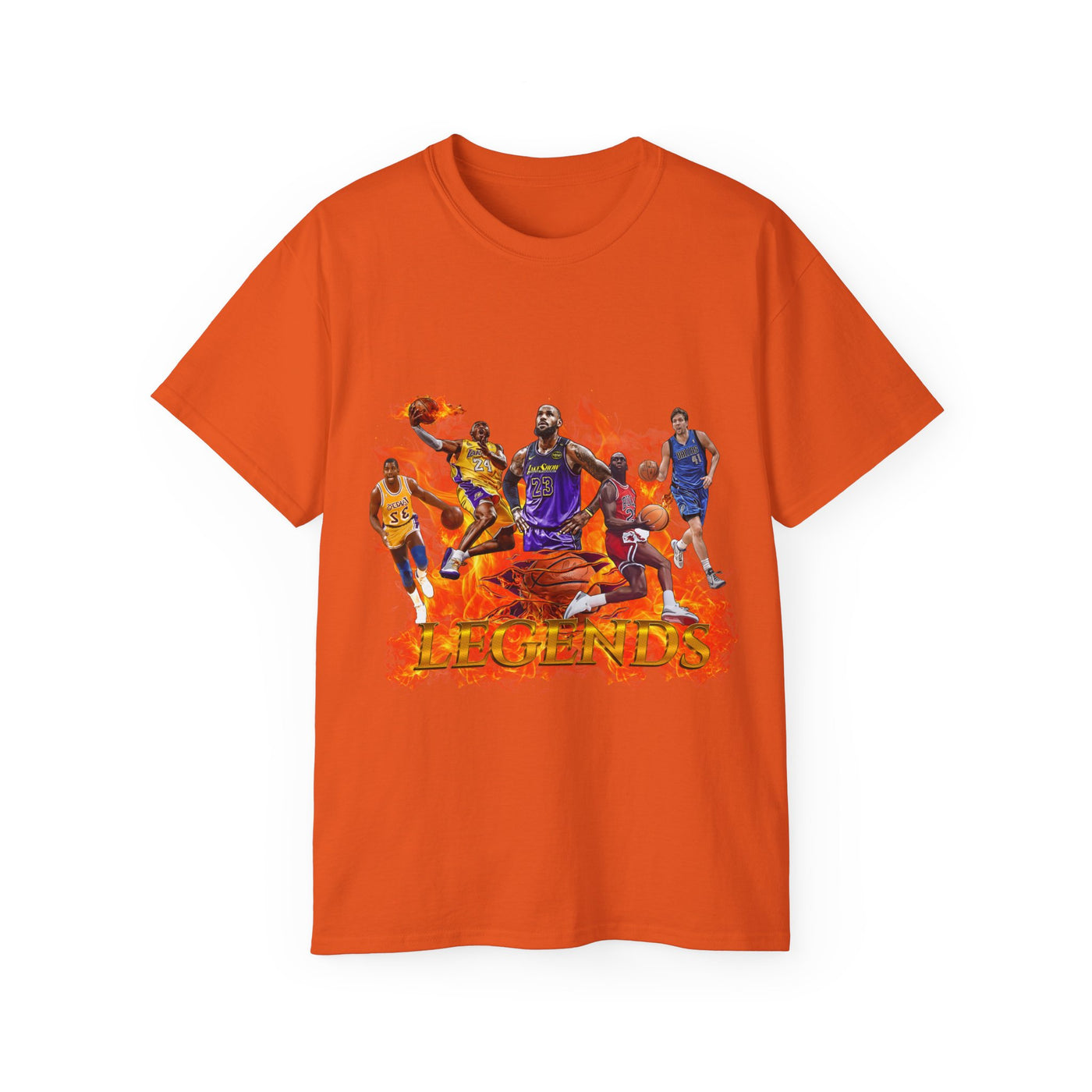 Basketball Legends, Cool Sports Shirt, Unisex Cotton T-Shirt