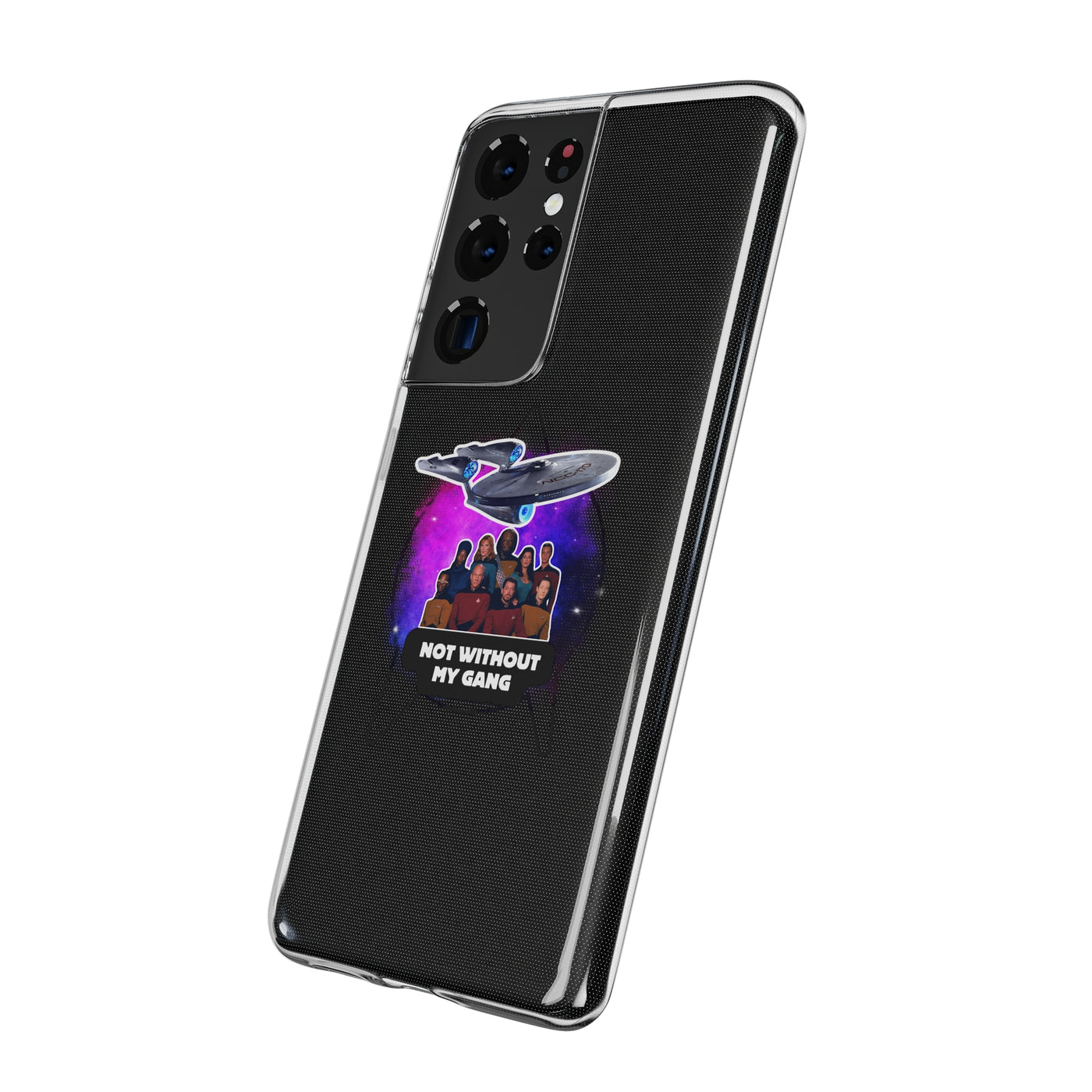 Galaxy-Inspired Soft Phone Case - Not Without My Gang, Star Trek Lovers Handyhülle