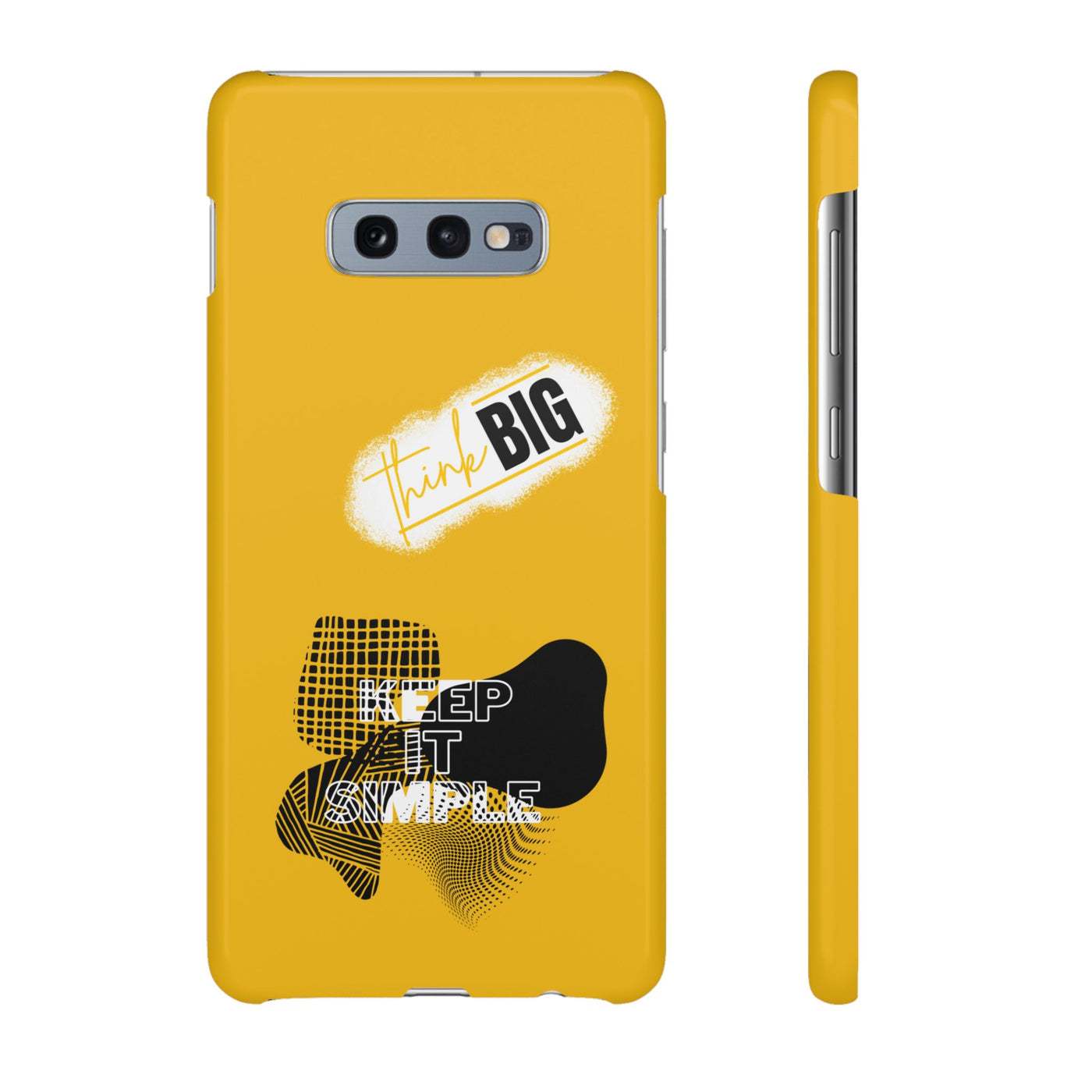 Handyhülle gelbe - Yellow Snap Case - 'Think BIG' for Motivated Individuals