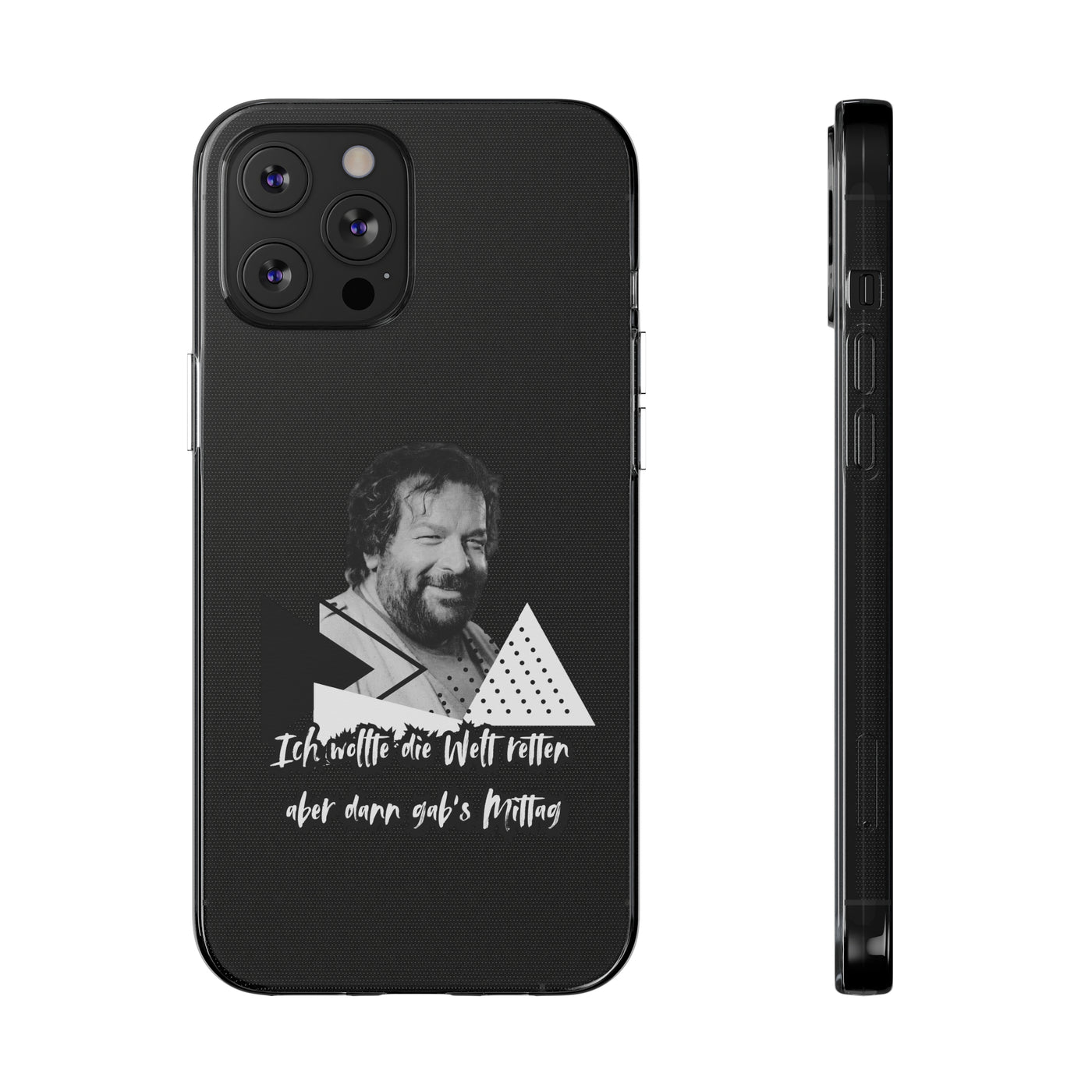 Handyhülle Unique Phone Cover, Ich wollte die Welt retten, dann gabs Mittag