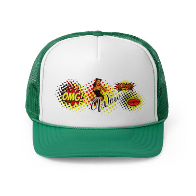 Fun Pop Art Trucker Cap - OMG! Wow! Comic Style Hat 