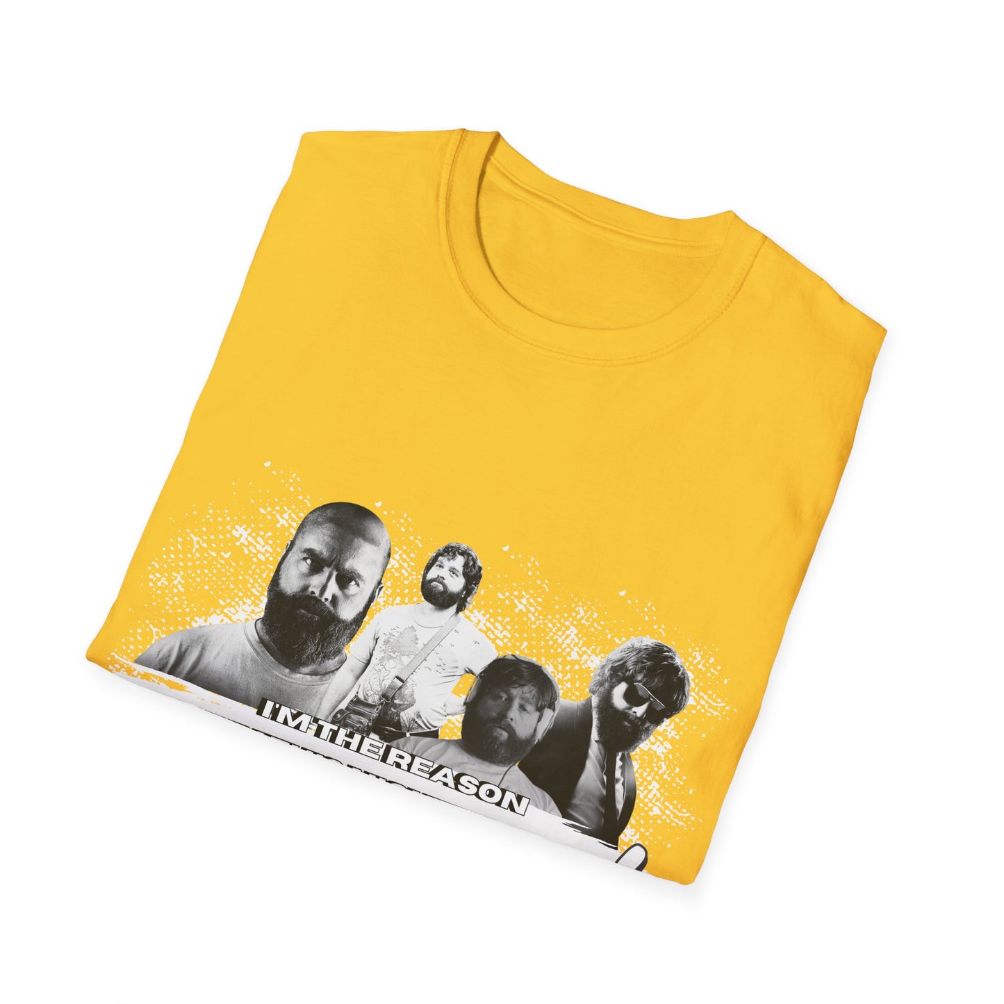 I am the reason why this night...Retro Graphic Unisex Softstyle T-Shirt - Hangover Alan
