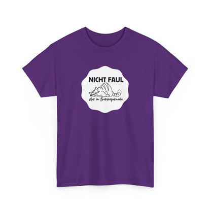 Funny Unisex Tee - "Nicht faul nur im Energiesparmodus"