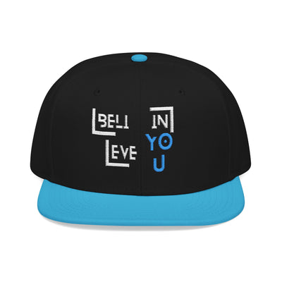 Motivational Snapback Hat - "Believe in You" Embroidery 