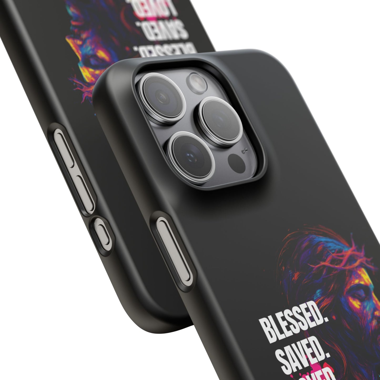 Blessed Saved Loved -  Snap Case Handyhülle - Jesus