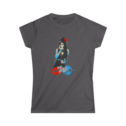 Amy Winehouse Bold Floral Art Women's Shirt