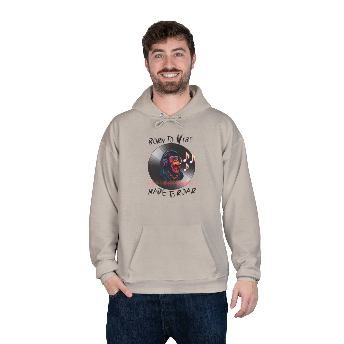 Born to Vibe Hoodie - cool monkey design / Monkey