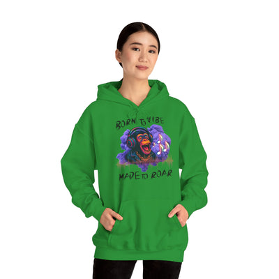 Born to Vibe Unisex Heavy Blend™ Hooded Sweatshirt - Made to Roar Monkey - Monkey 