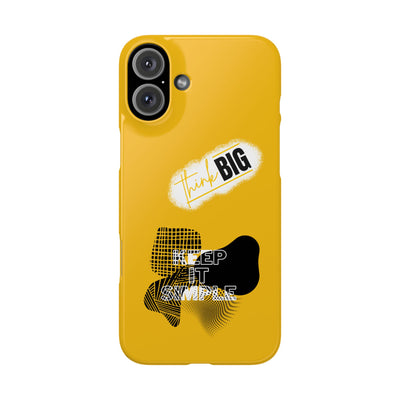 Handyhülle gelbe - Yellow Snap Case - 'Think BIG' for Motivated Individuals