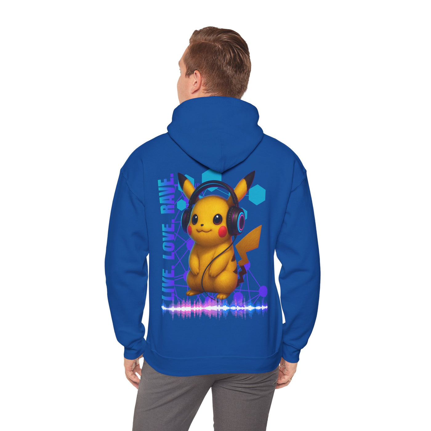 Rave Hoddie, Live Love Rave - Techno - Pokemon
