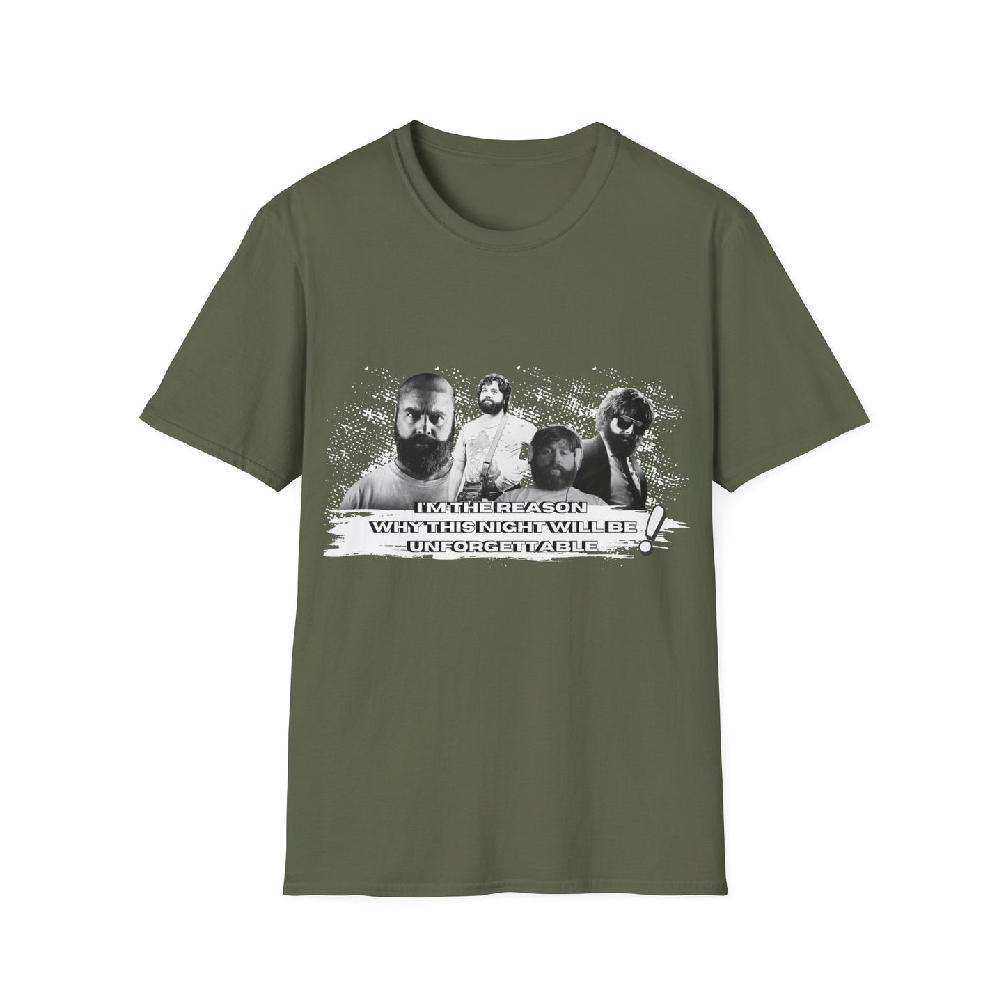 I am the reason why this night...Retro Graphic Unisex Softstyle T-Shirt - Hangover Alan