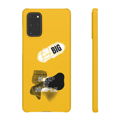 Handyhülle gelbe - Yellow Snap Case - 'Think BIG' for Motivated Individuals