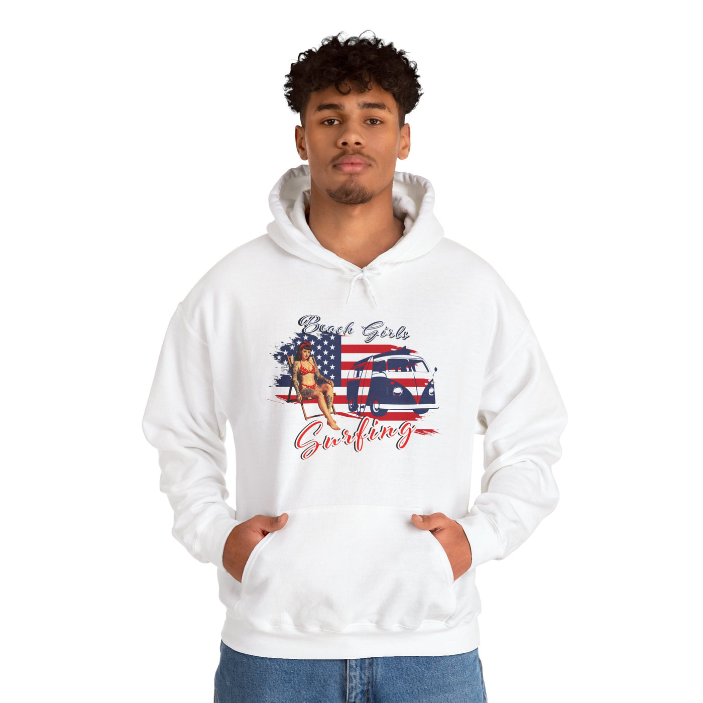 Beach Girls Surfing USA Hoodie