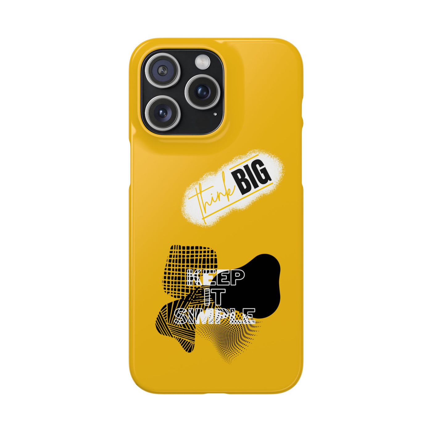 Handyhülle gelbe - Yellow Snap Case - 'Think BIG' for Motivated Individuals