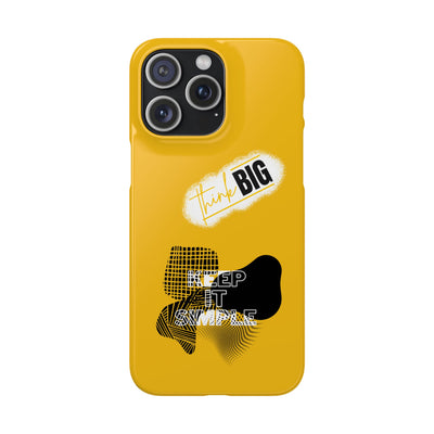 Handyhülle gelbe - Yellow Snap Case - 'Think BIG' for Motivated Individuals