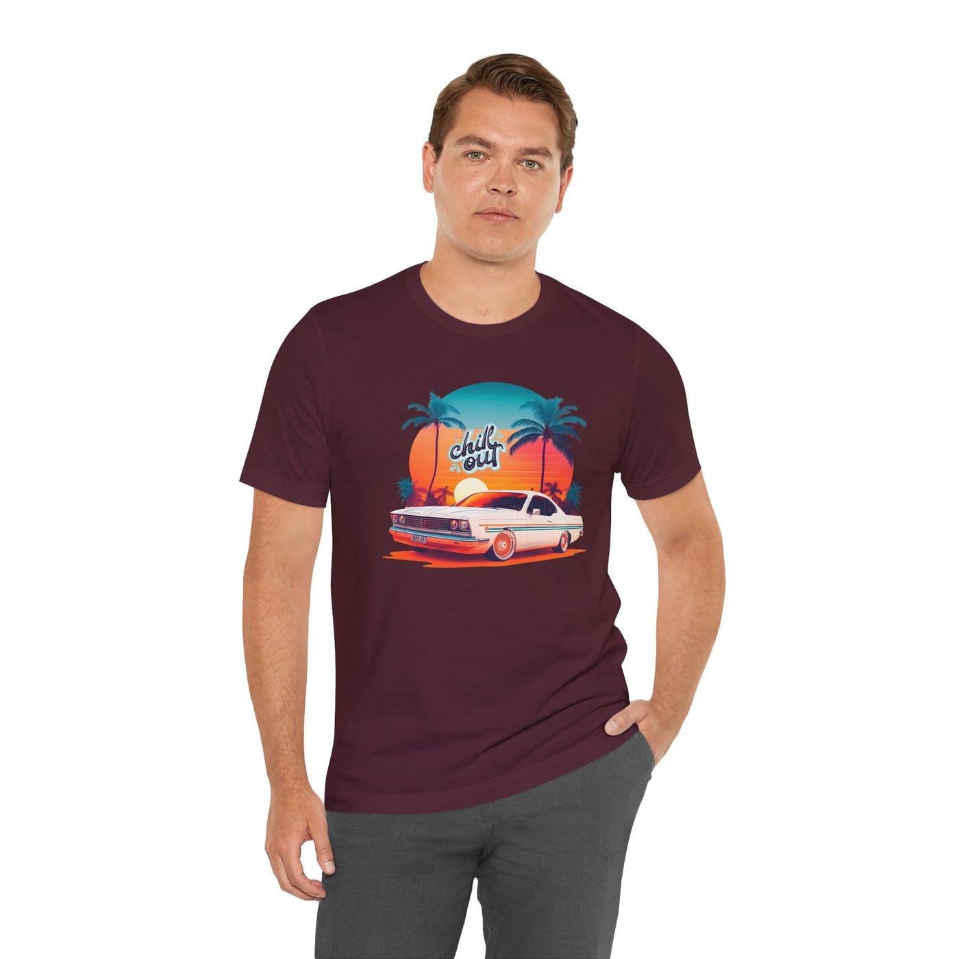 Chill Out Retro Car Tee - Unisex Jersey Short Sleeve Shirt