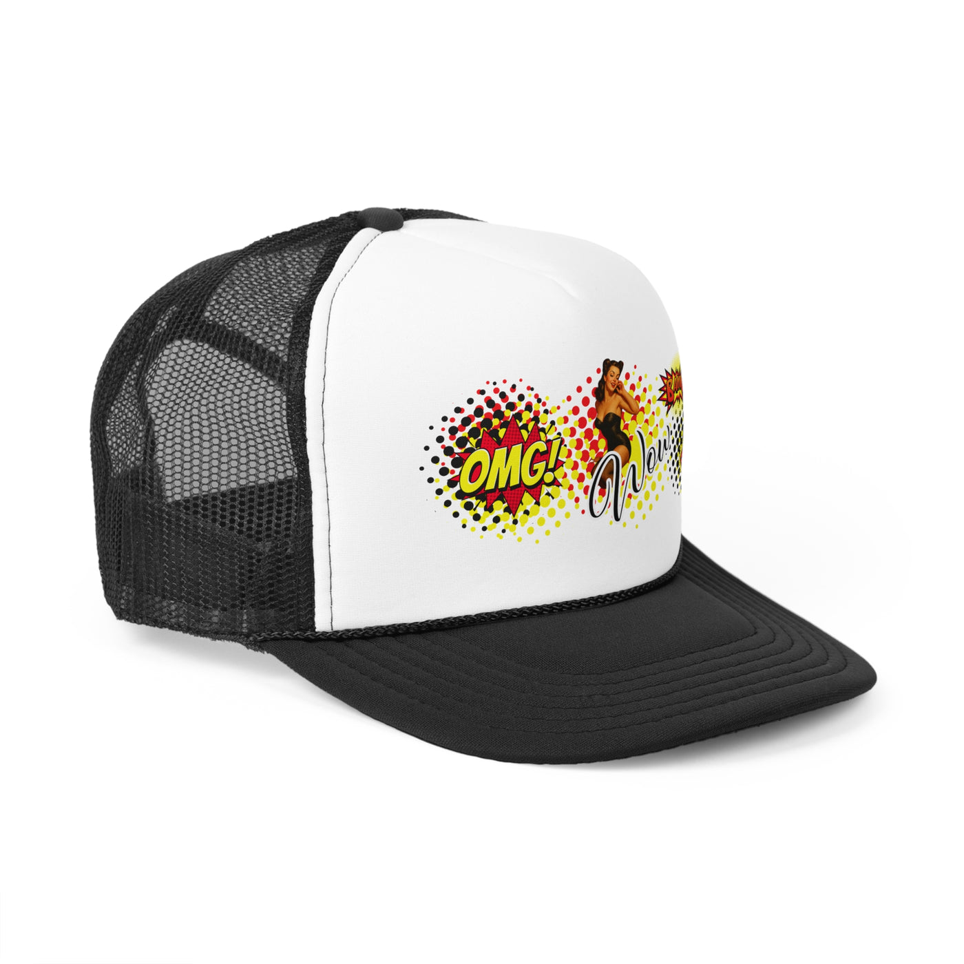 Fun Pop Art Trucker Cap - OMG! Wow! Comic Style Hat 