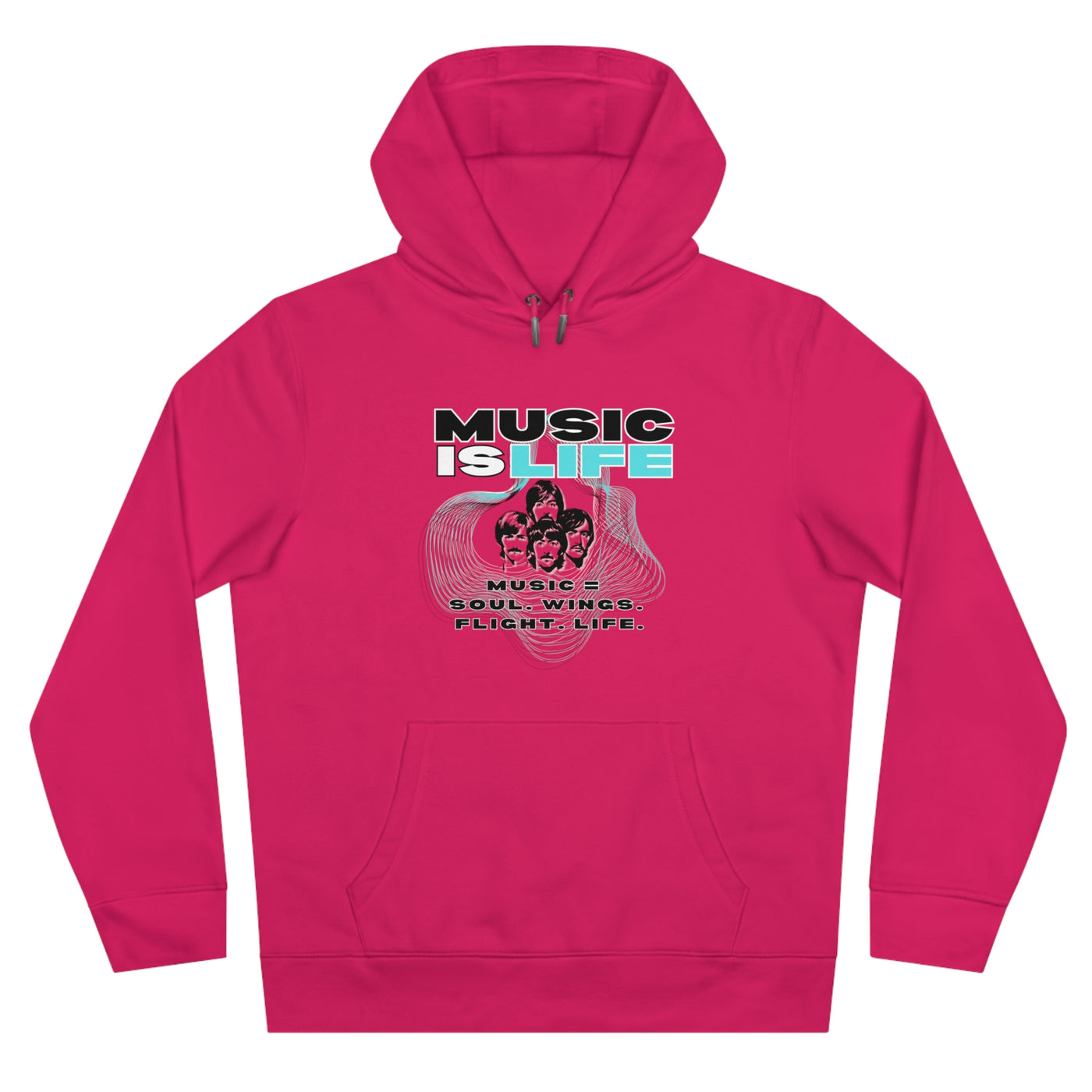 Beatles Music Is Life King Hooded Sweatshirt | Perfect for music lovers