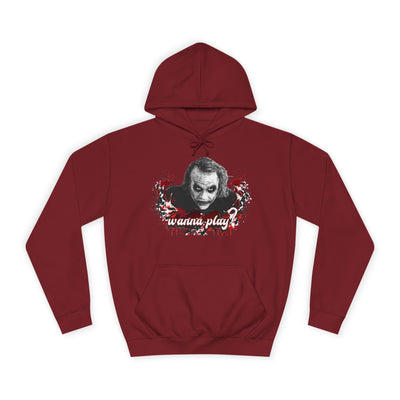 Joker "wanna play" college hoodie