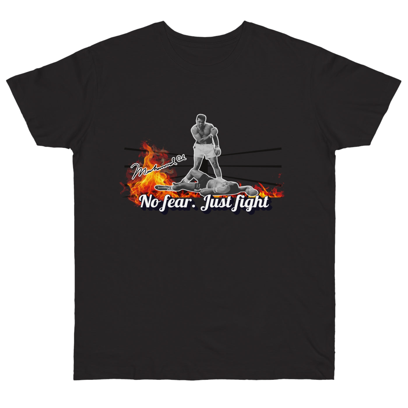 No Fear Just Fight T-Shirt, Motivational Shirt Muhammad Ali