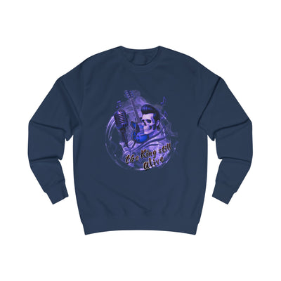 Rock 'n' Roll Skull Sweatshirt - "The King Still Alive" Unisex Crewneck 