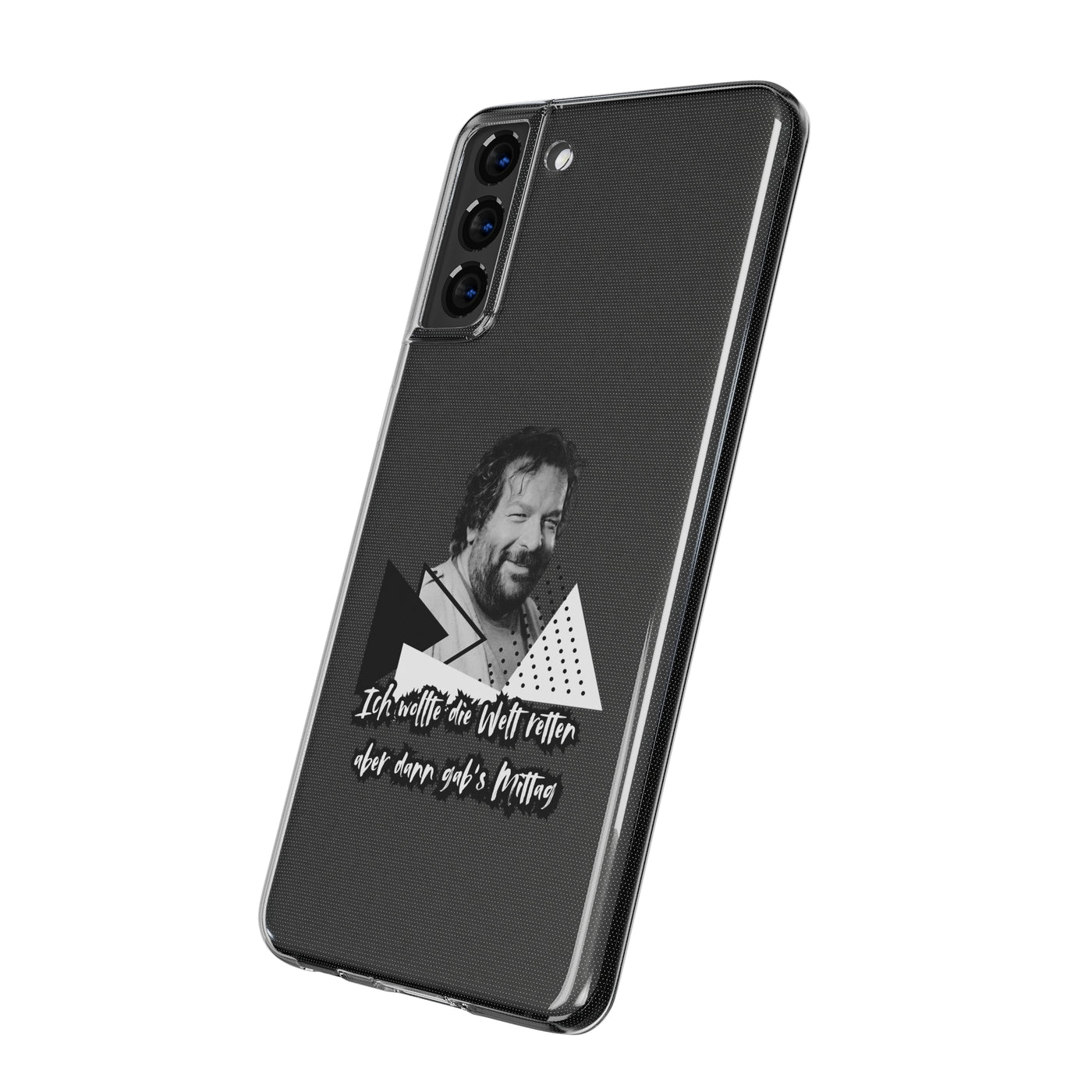 Handyhülle Unique Phone Cover, Ich wollte die Welt retten, dann gabs Mittag