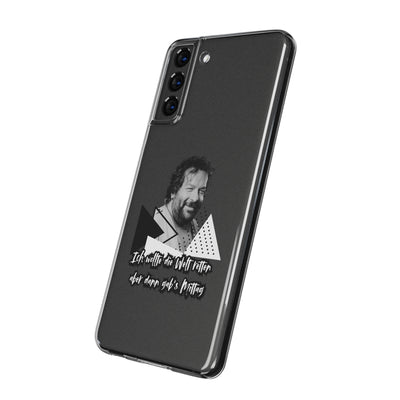 Handyhülle Unique Phone Cover, Ich wollte die Welt retten, dann gabs Mittag