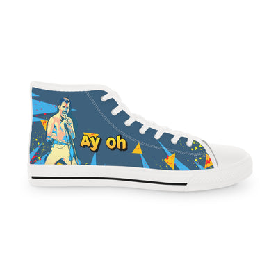 Vibrant High Top Sneakers, Freddie - Ah yo - Dont mess with Freddie