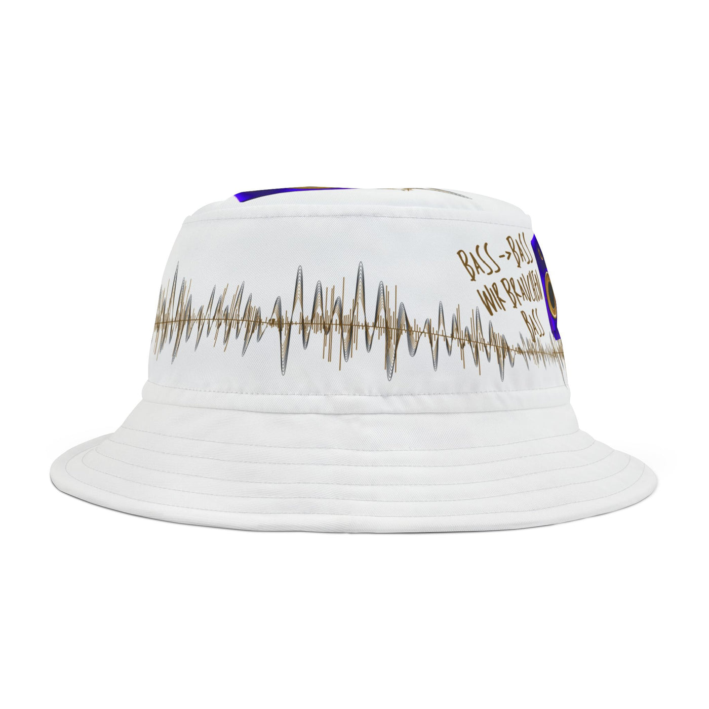 Bass- Bass - wir brauchen Bass - Musical Vibe Bucket Hat, Summer Fashion, Festival Accessory, Fischerhut