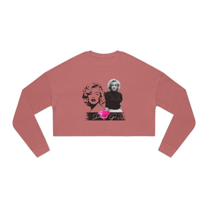 Chic Marilyn Monroe Cropped Sweatshirt for Women - Trendy and Stylish