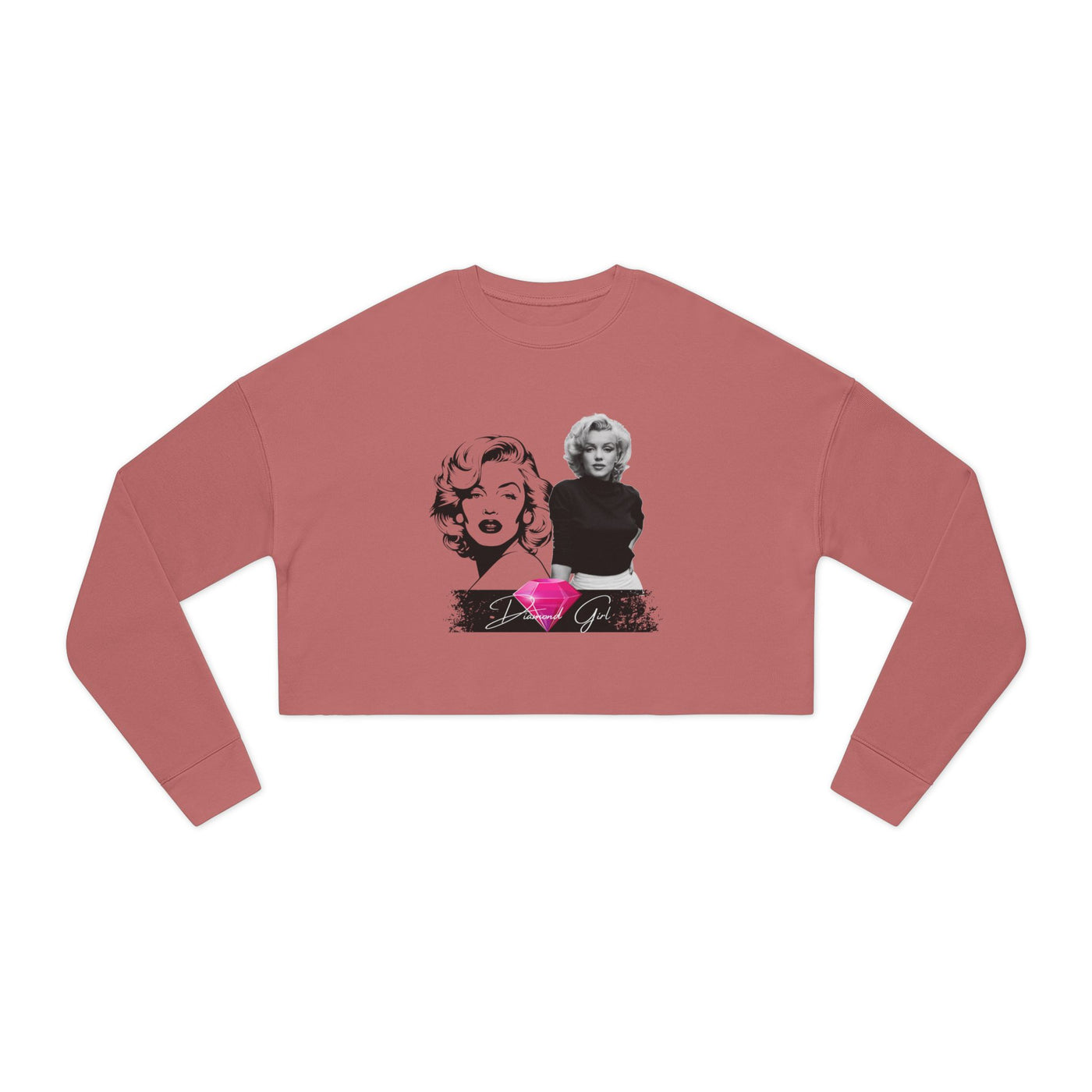 Chic Marilyn Monroe Cropped Sweatshirt for Women - Trendy and Stylish