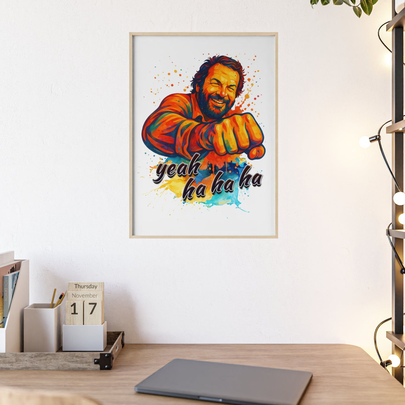 Funny Motivational Poster with Bud Spencer – 'Yeah Ha Ha Ha' 