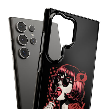 Retro Girl Snap Case Handyhülle