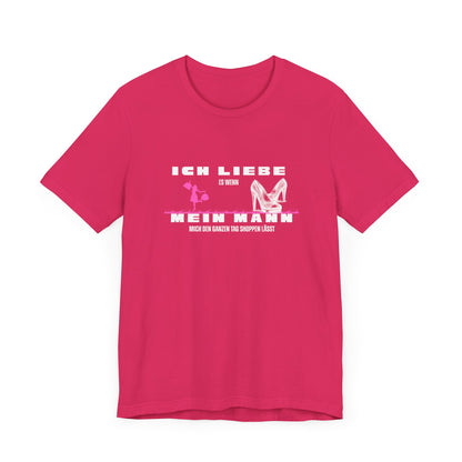 I Love My Husband "Shopping" Unisex Jersey Short Sleeve Tee