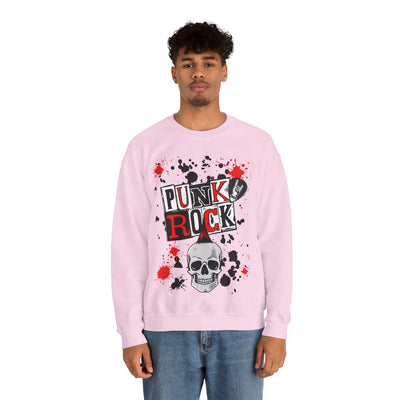 Punk Rock Crewneck Sweatshirt, Casual Streetwear Gift, Music Lover Apparel, Fall Fashion Layer, Unique Graphic Sweater