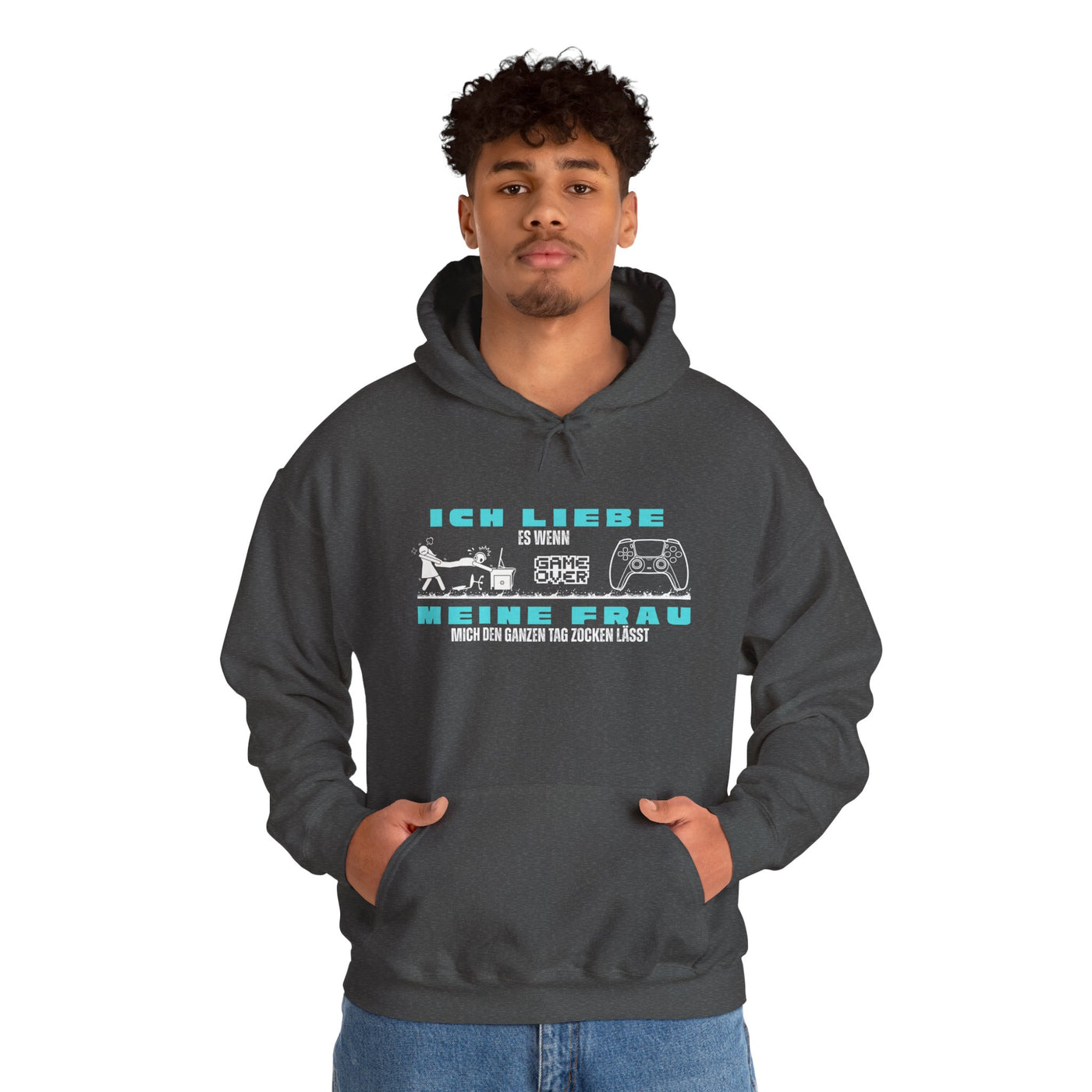 Gaming Love Unisex Hooded Sweatshirt - "Ich Liebe Es Wenn Meine Frau"