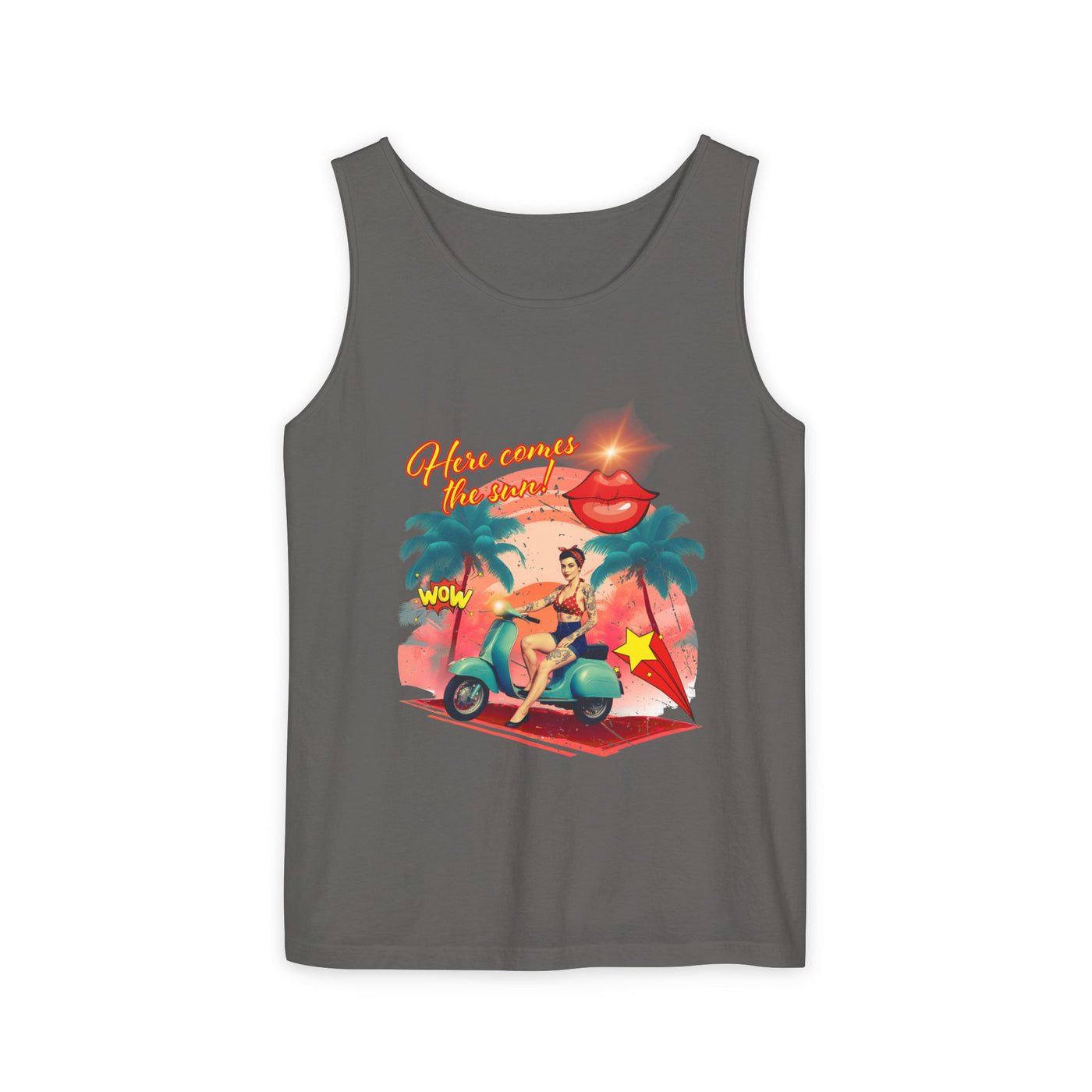 Retro Summer Vibes Tank Top Here comes the sun