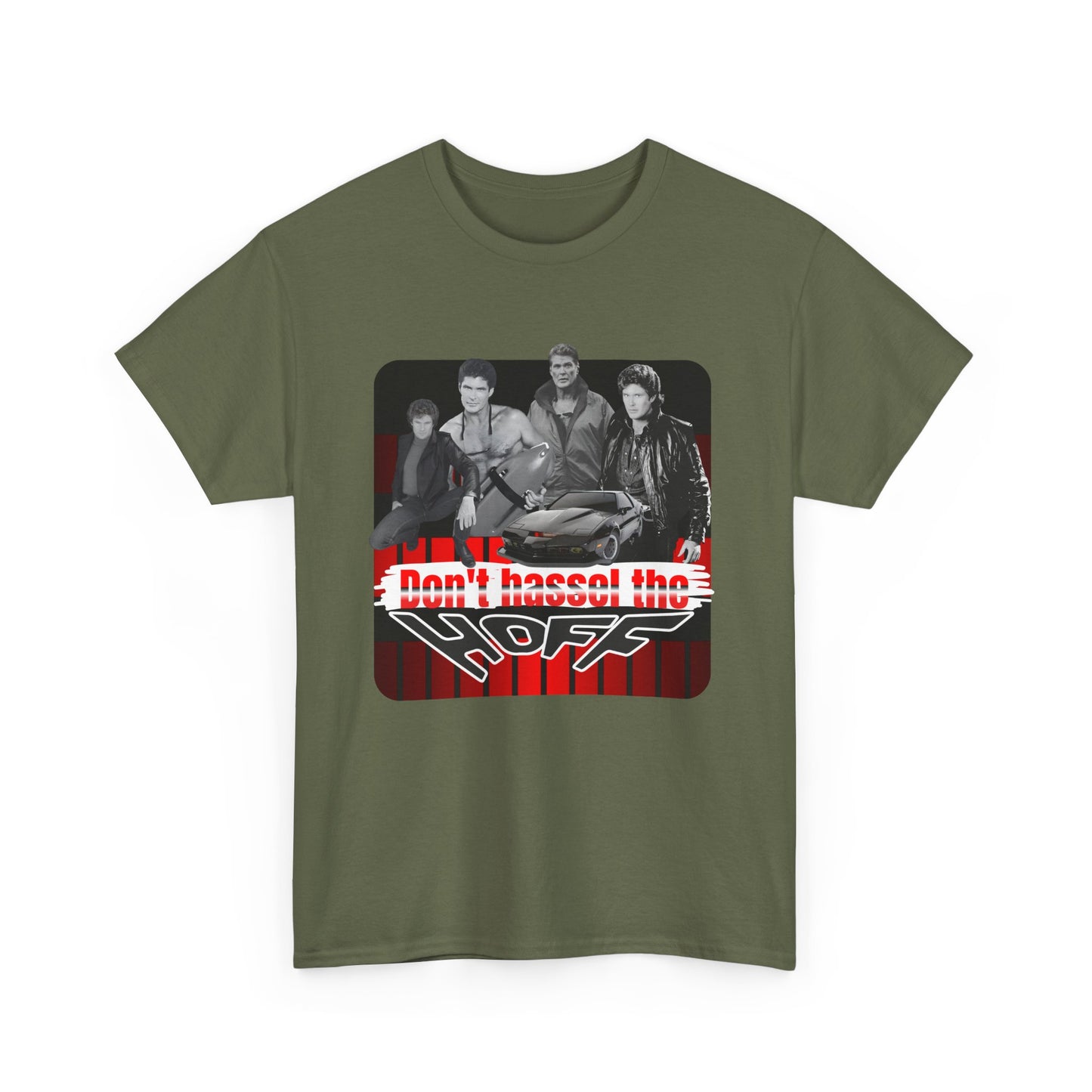 Don't Hassel the Hoff Unisex Heavy Cotton Tee | Retro Humor Shirt for Fans