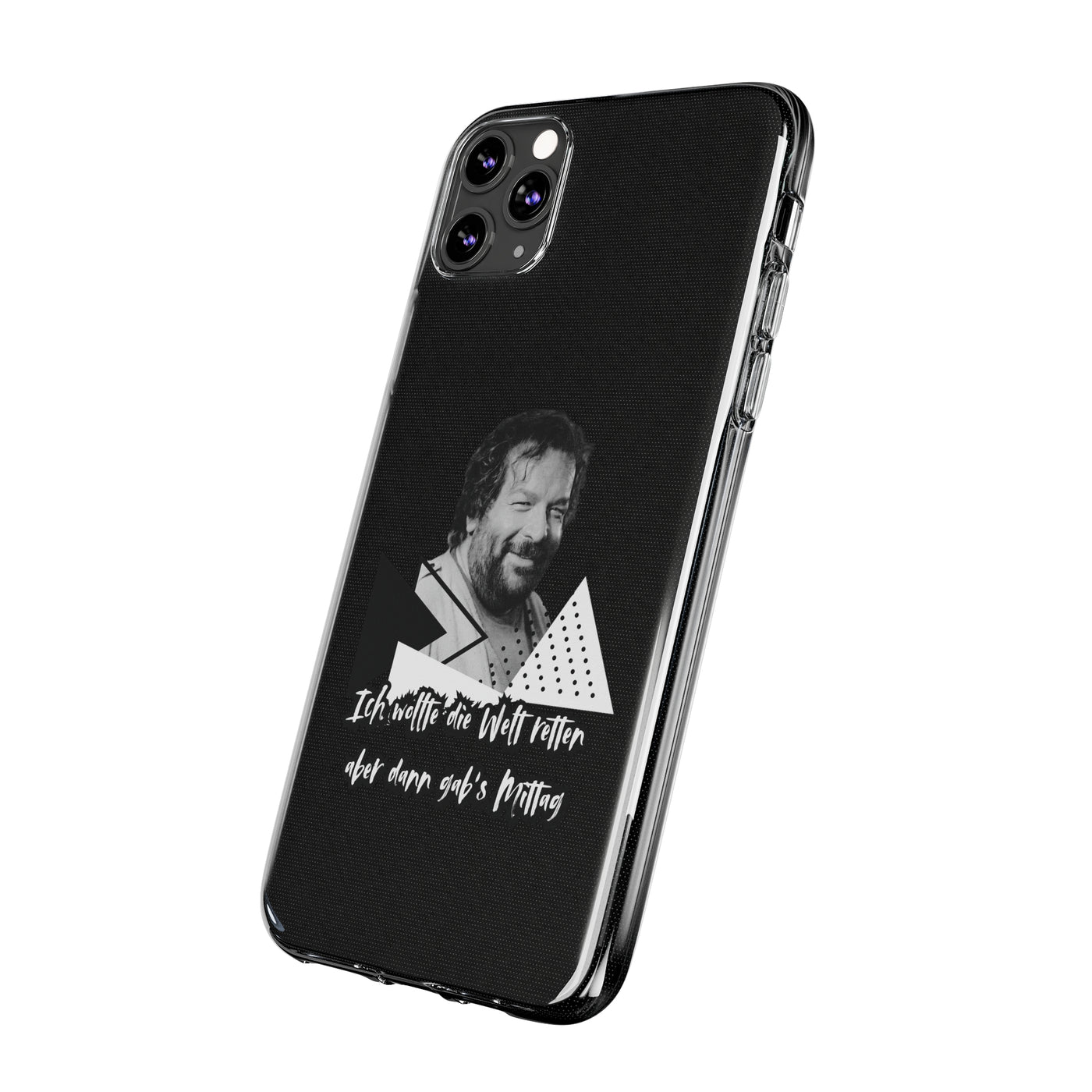Handyhülle Unique Phone Cover, Ich wollte die Welt retten, dann gabs Mittag