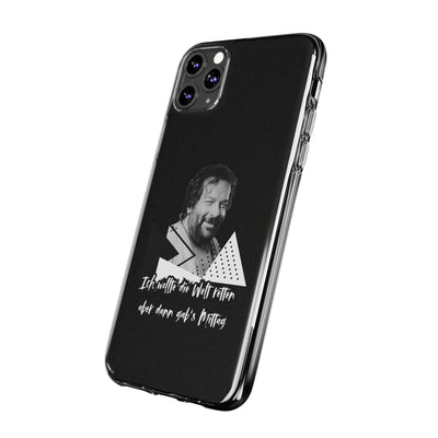 Handyhülle Unique Phone Cover, Ich wollte die Welt retten, dann gabs Mittag