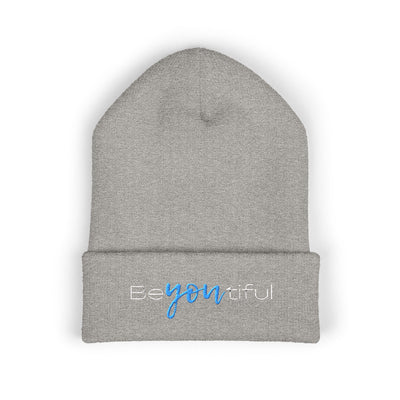 Vibrant "BeYoutiful" Cuffed Beanie - Stylish Embroidered Hat for Self-Expression