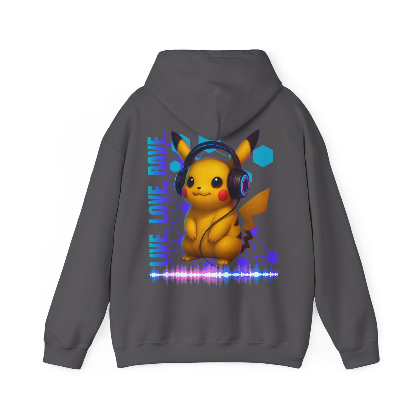 Rave Hoddie, Live Love Rave - Techno - Pokemon