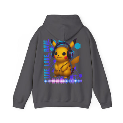 Rave Hoddie, Live Love Rave - Techno - Pokemon