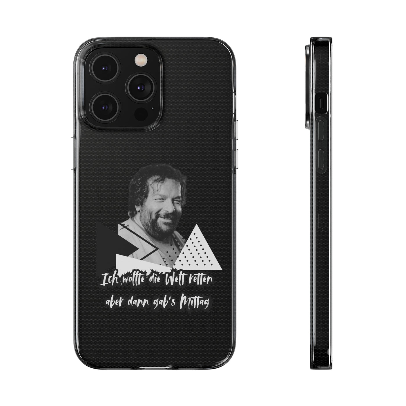 Handyhülle Unique Phone Cover, Ich wollte die Welt retten, dann gabs Mittag