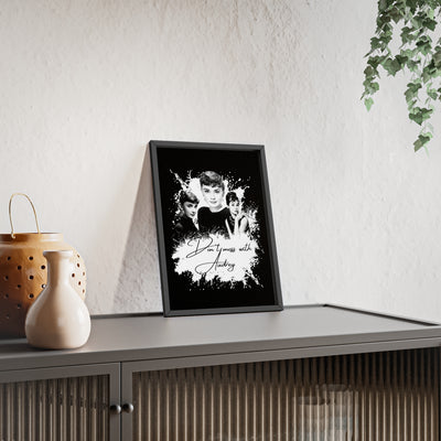 Audrey Hepburn Classic Poster with Wooden Frame - 'Don't Mess with Audrey'