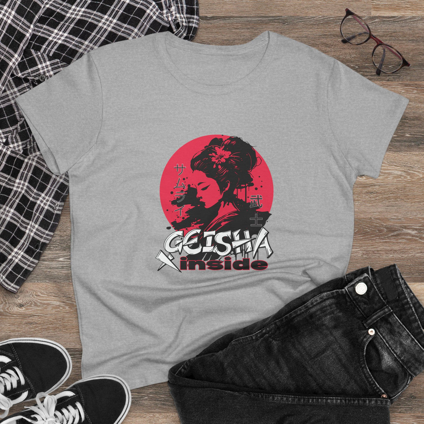 "Geisha Inside"Fleece Shirt, Cozy