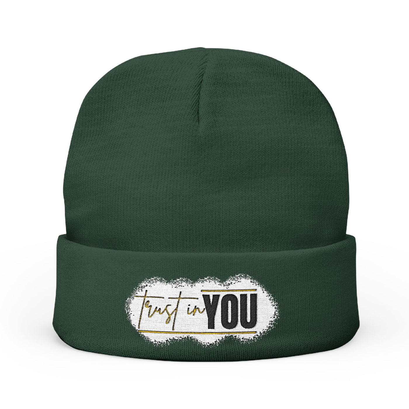 Inspirational Knit Beanie - Trust in YOU Embroidery