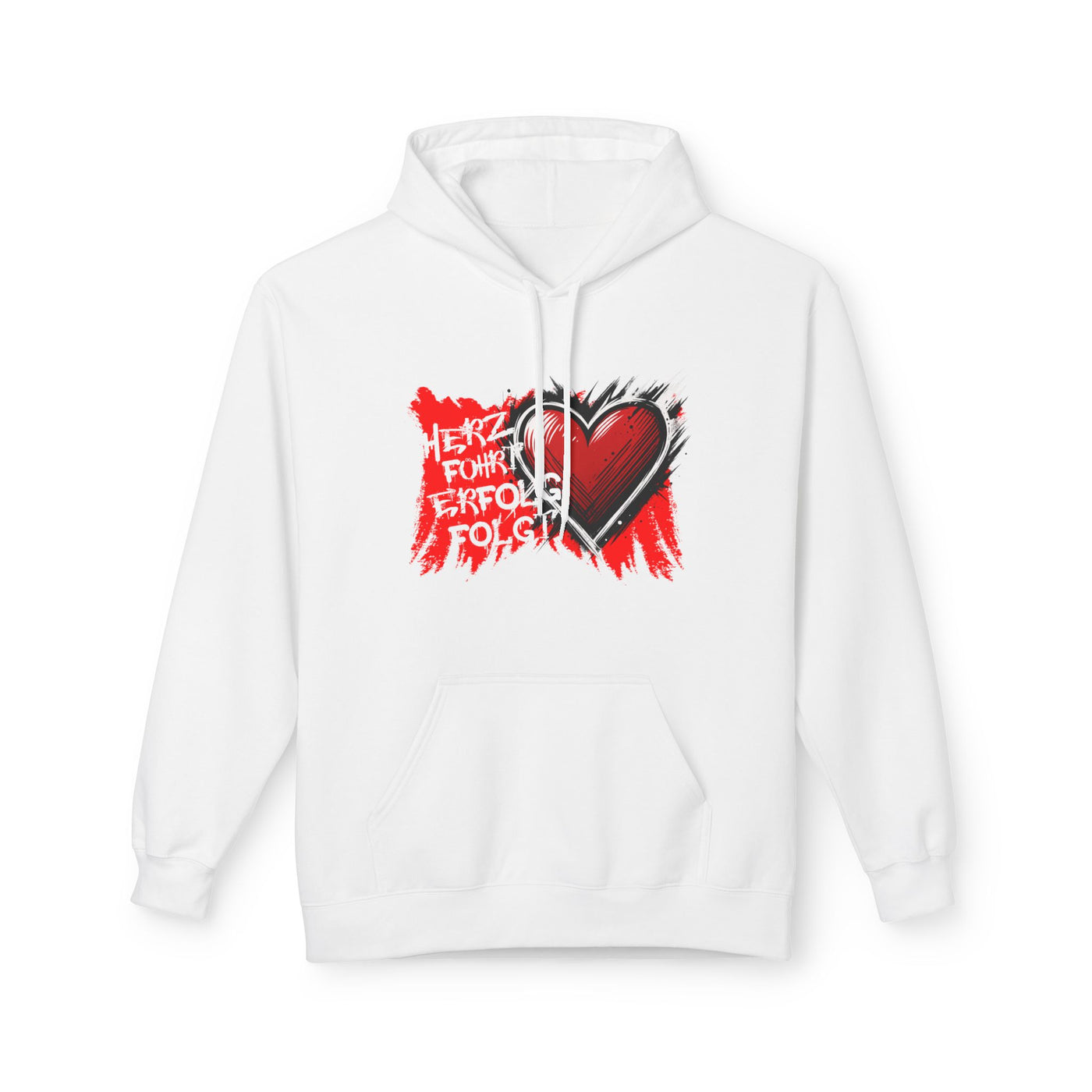 Herz führt Erfolg folgt Hoodie