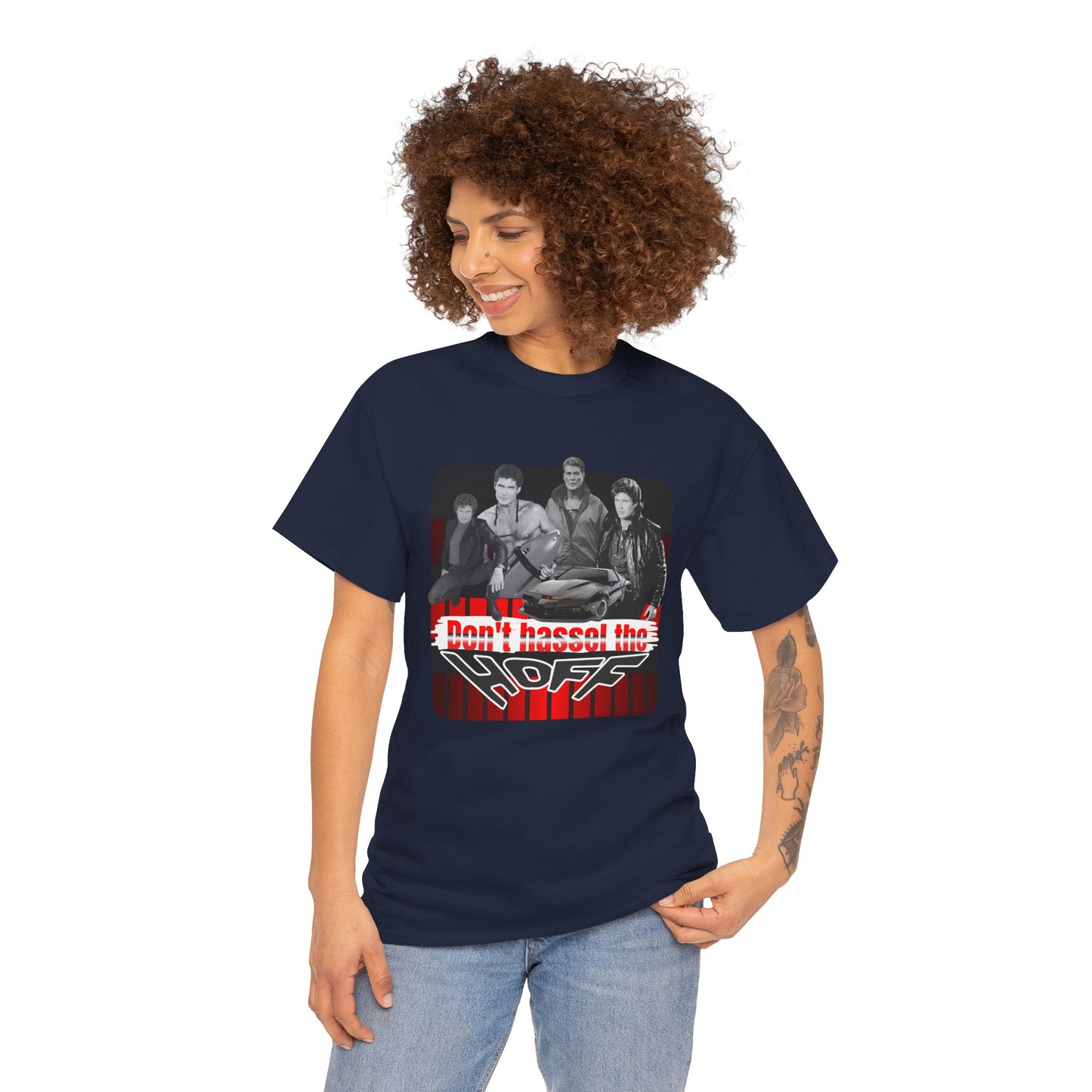Don't Hassel the Hoff Unisex Heavy Cotton Tee | Retro Humor Shirt for Fans